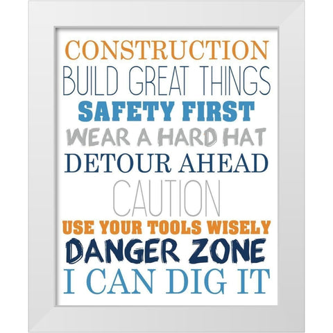 Build 2 White Modern Wood Framed Art Print by Allen, Kimberly