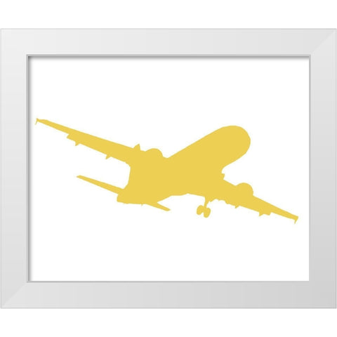 Lets Jet 1 White Modern Wood Framed Art Print by Allen, Kimberly