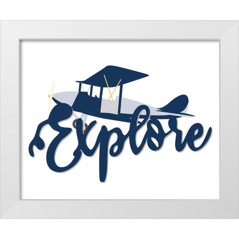 Explore Air 1 White Modern Wood Framed Art Print by Allen, Kimberly