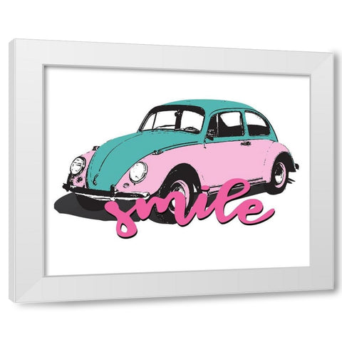 Happy 2 White Modern Wood Framed Art Print by Allen, Kimberly