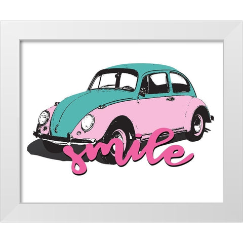 Happy 2 White Modern Wood Framed Art Print by Allen, Kimberly