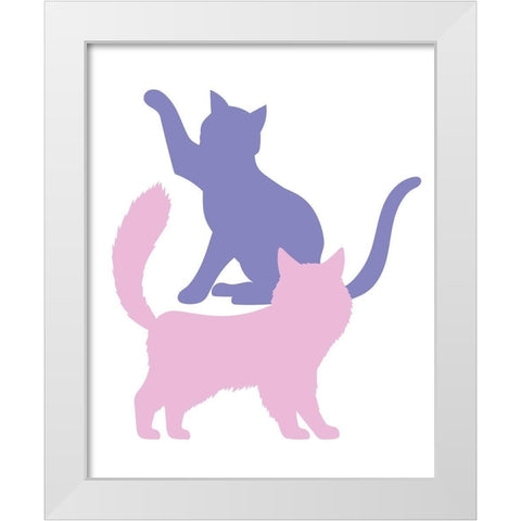 Cats Cats 1 White Modern Wood Framed Art Print by Allen, Kimberly