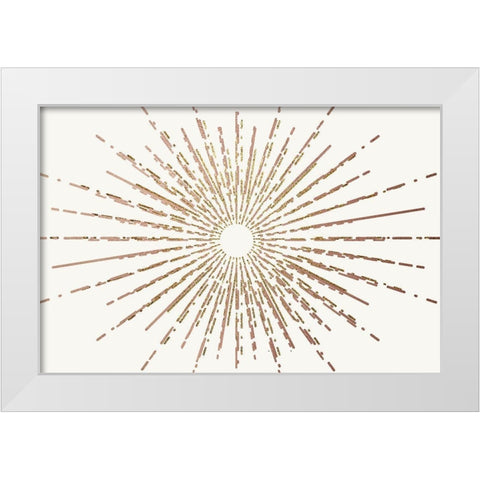 Vintage Burst 2 White Modern Wood Framed Art Print by Kimberly, Allen