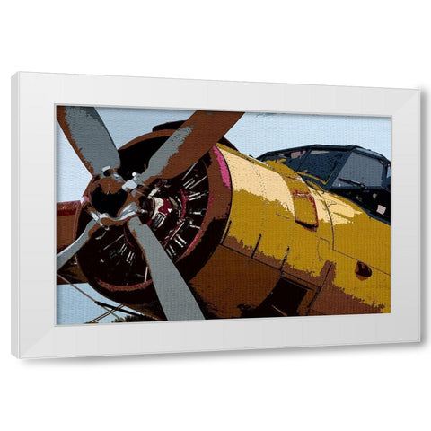 Propeller White Modern Wood Framed Art Print by Allen, Kimberly