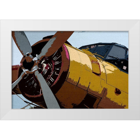 Propeller White Modern Wood Framed Art Print by Allen, Kimberly