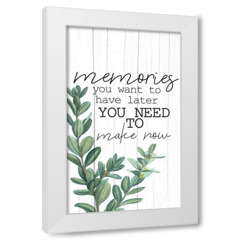 Memories v3 White Modern Wood Framed Art Print by Allen, Kimberly