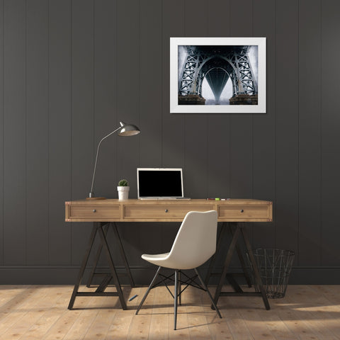 Bridge White Modern Wood Framed Art Print by Allen, Kimberly