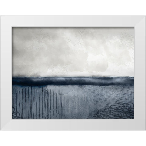 Beneath the Surface White Modern Wood Framed Art Print by Kimberly, Allen