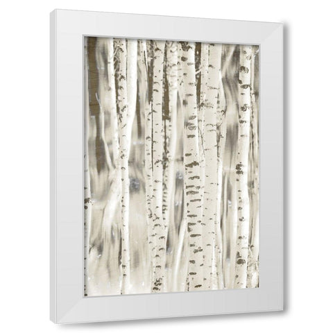 Birches 3 White Modern Wood Framed Art Print by Allen, Kimberly