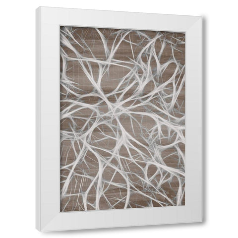Branching 2 White Modern Wood Framed Art Print by Kimberly, Allen