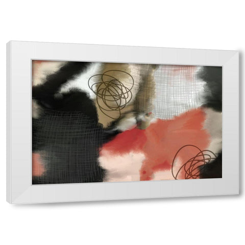 In Motion White Modern Wood Framed Art Print by Kimberly, Allen