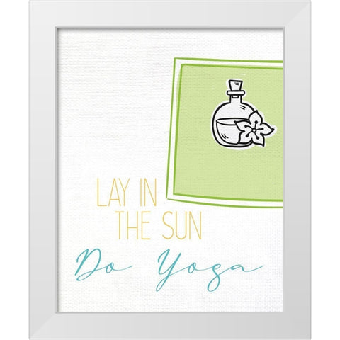 Self Care Menu 3 White Modern Wood Framed Art Print by Allen, Kimberly