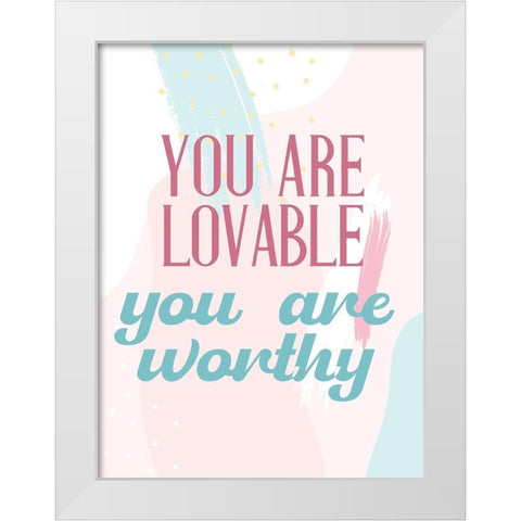 Positive Affirmations 1 White Modern Wood Framed Art Print by Allen, Kimberly