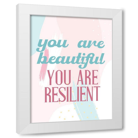 Positive Affirmations 4 White Modern Wood Framed Art Print by Allen, Kimberly