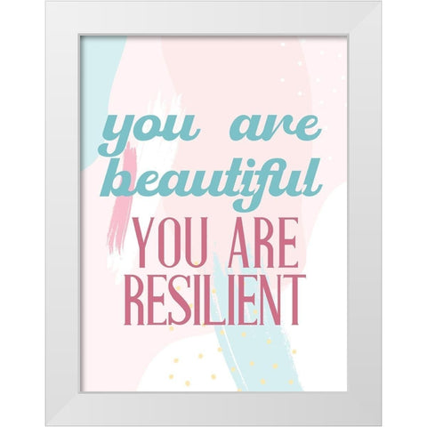Positive Affirmations 4 White Modern Wood Framed Art Print by Allen, Kimberly