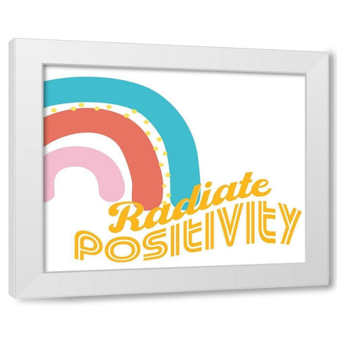 Radiate White Modern Wood Framed Art Print by Allen, Kimberly