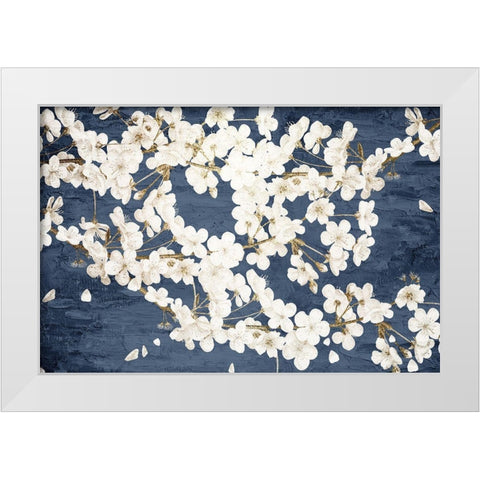Magnolia Blues White Modern Wood Framed Art Print by Allen, Kimberly