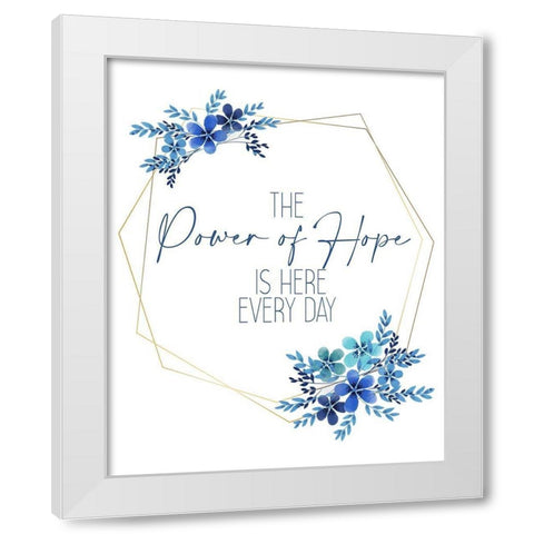 The Power White Modern Wood Framed Art Print by Allen, Kimberly