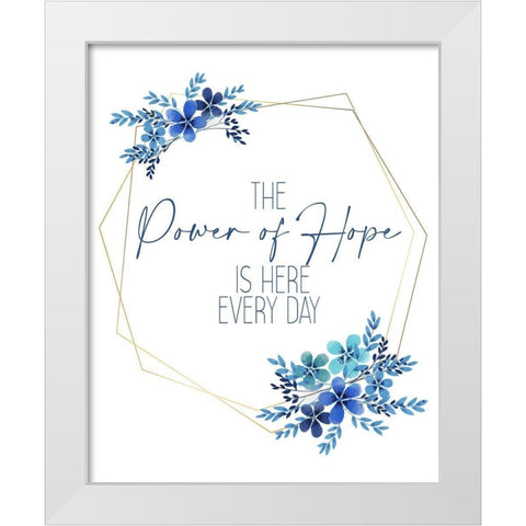 The Power White Modern Wood Framed Art Print by Allen, Kimberly