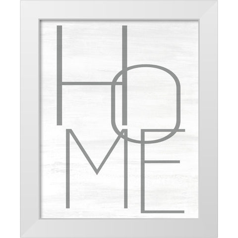 HOME White Modern Wood Framed Art Print by Allen, Kimberly