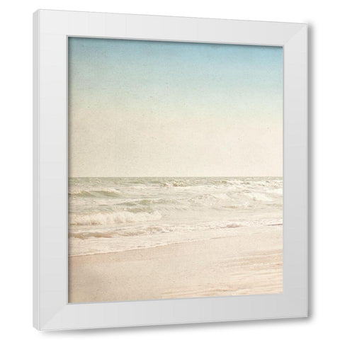 Beach Waves 1 White Modern Wood Framed Art Print by Allen, Kimberly