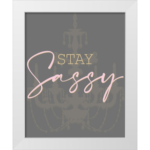 Fashionista 11 White Modern Wood Framed Art Print by Allen, Kimberly