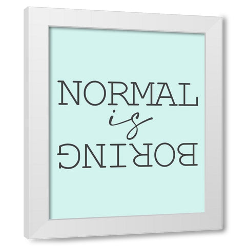Minty 6 White Modern Wood Framed Art Print by Allen, Kimberly