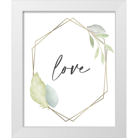 Minty 5 White Modern Wood Framed Art Print by Allen, Kimberly