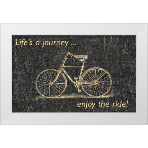 Lifes a Journey White Modern Wood Framed Art Print by Allen, Kimberly
