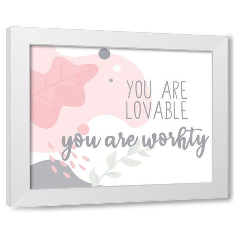 Affirmations 1 White Modern Wood Framed Art Print by Allen, Kimberly