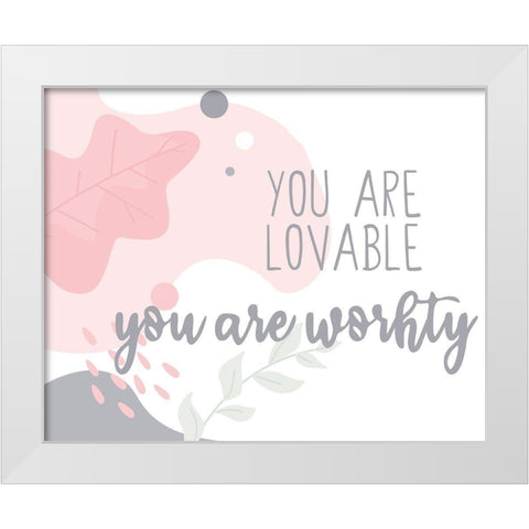 Affirmations 1 White Modern Wood Framed Art Print by Allen, Kimberly