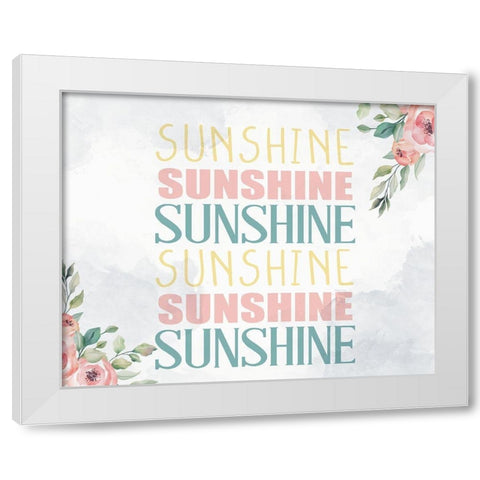 Sunshine White Modern Wood Framed Art Print by Allen, Kimberly