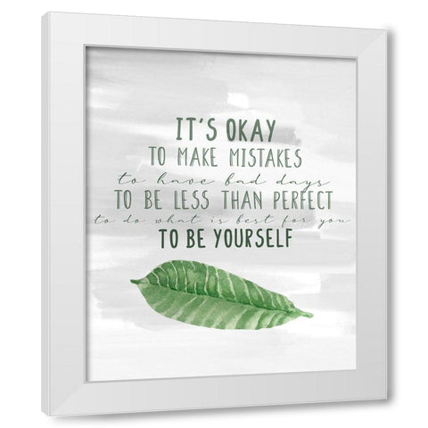 Take Care 2 White Modern Wood Framed Art Print by Allen, Kimberly