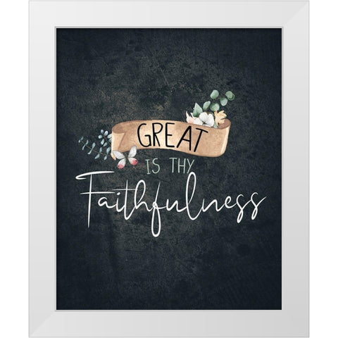 Great is Thy White Modern Wood Framed Art Print by Allen, Kimberly