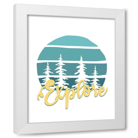 Explore Little Man 1 White Modern Wood Framed Art Print by Allen, Kimberly