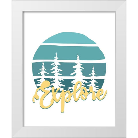 Explore Little Man 1 White Modern Wood Framed Art Print by Allen, Kimberly