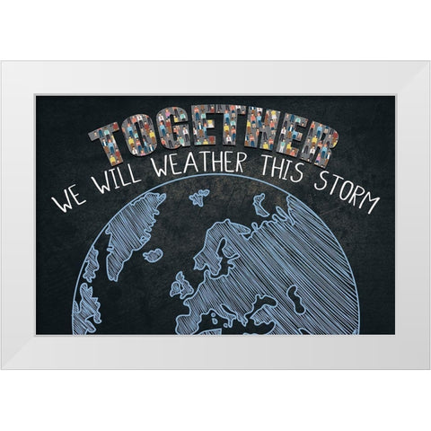 Together We Will White Modern Wood Framed Art Print by Allen, Kimberly