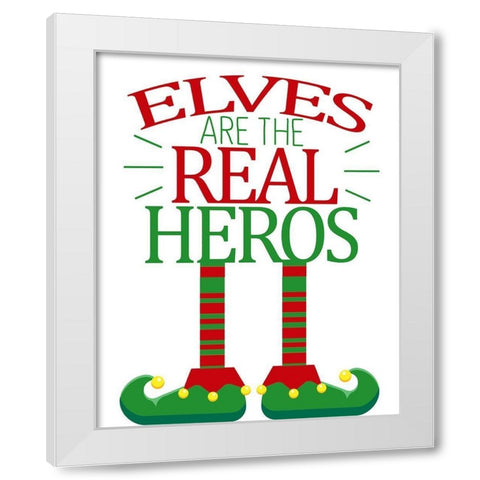 Elves White Modern Wood Framed Art Print by Allen, Kimberly