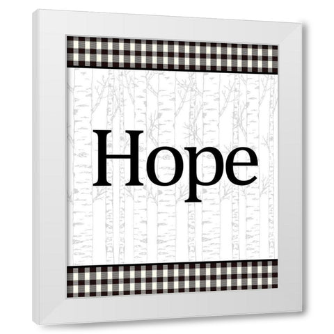 Joy Peace Hope 3 White Modern Wood Framed Art Print by Allen, Kimberly