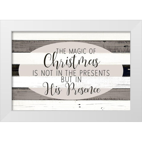 The Magic White Modern Wood Framed Art Print by Allen, Kimberly