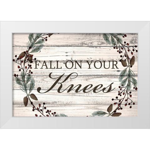 Fall on Your Knees White Modern Wood Framed Art Print by Allen, Kimberly
