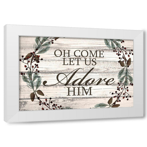 Let Us White Modern Wood Framed Art Print by Allen, Kimberly