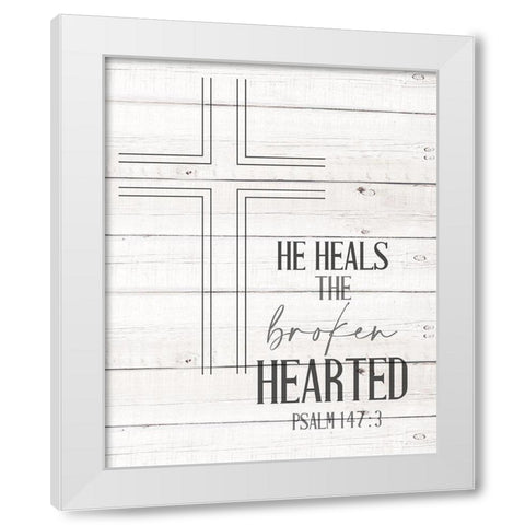 The Broken Hearted White Modern Wood Framed Art Print by Allen, Kimberly