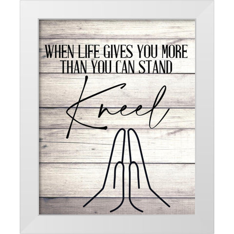 When Life White Modern Wood Framed Art Print by Allen, Kimberly
