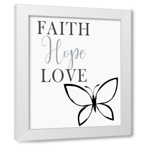 Faith Family 1 White Modern Wood Framed Art Print by Allen, Kimberly