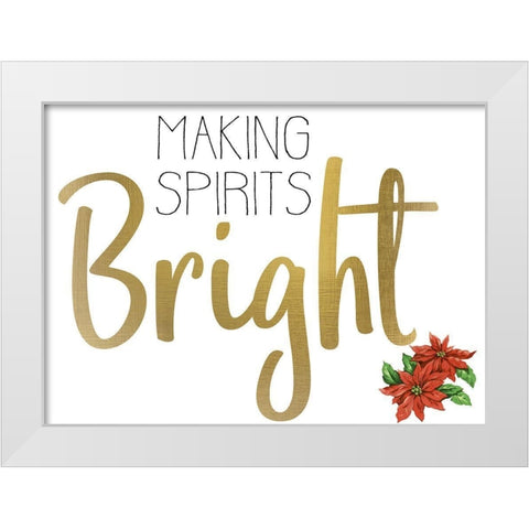 Christmas Cheer 2 White Modern Wood Framed Art Print by Allen, Kimberly