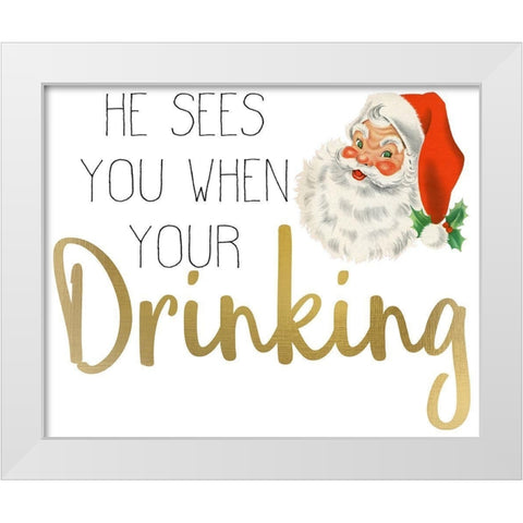 Christmas Cheer 4 White Modern Wood Framed Art Print by Allen, Kimberly