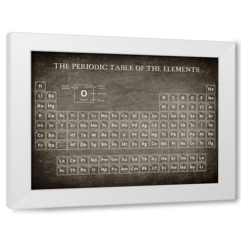 Periodic Table White Modern Wood Framed Art Print by Allen, Kimberly