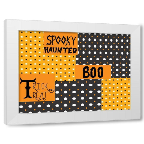 BOO White Modern Wood Framed Art Print by Allen, Kimberly