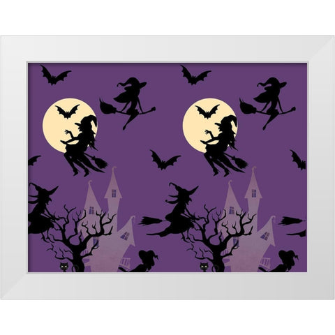 Witchy White Modern Wood Framed Art Print by Allen, Kimberly